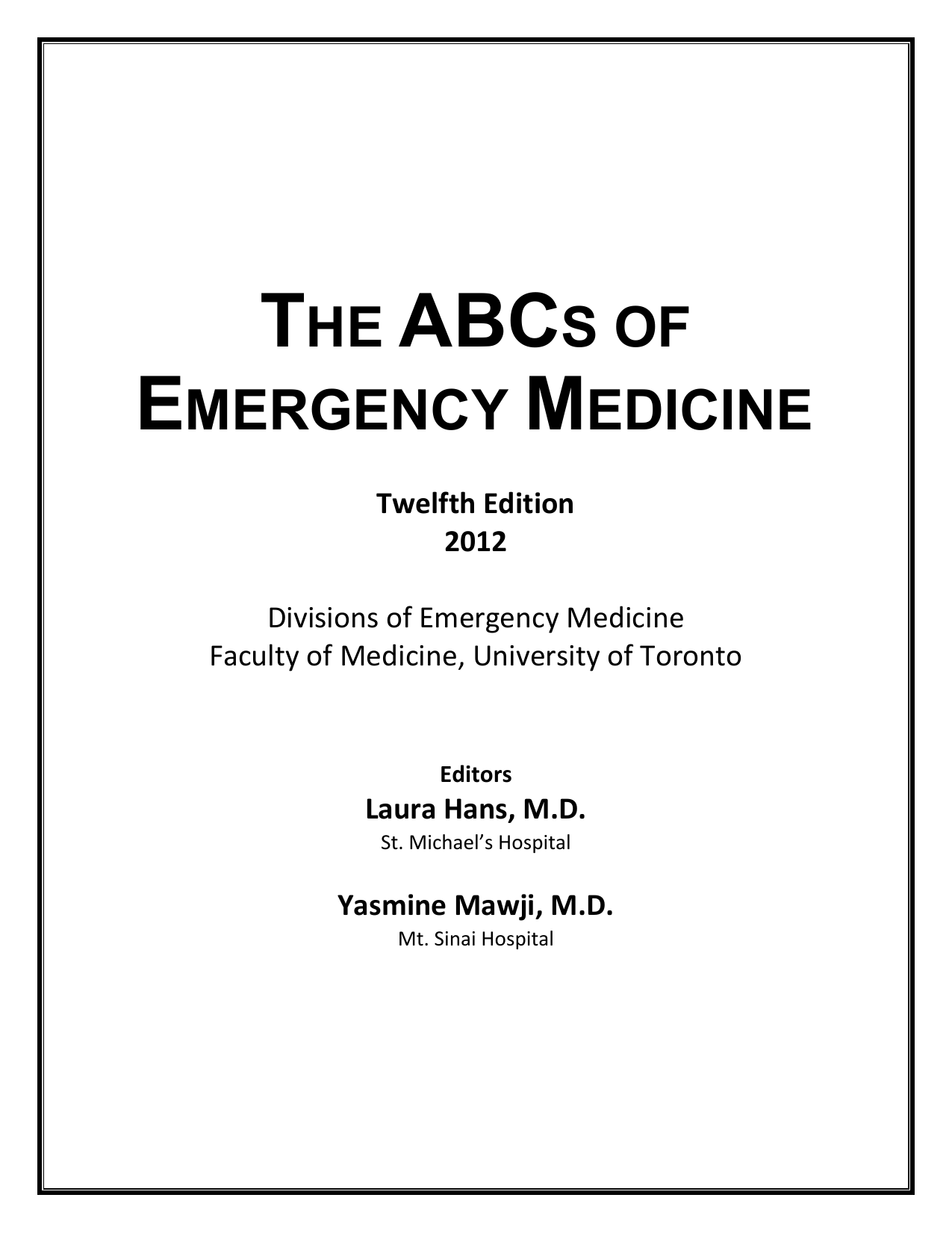 abcs of emergency medicine pdf