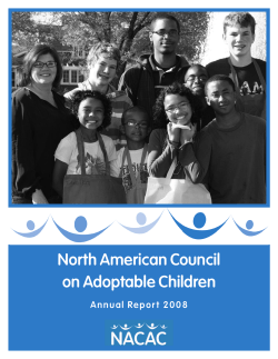 2008 - North American Council on Adoptable Children