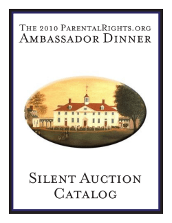 Final Catalog for PRO silent auction - Parentalrights.org
