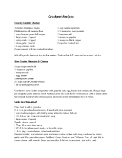 Crockpot Recipes - MSU Extension