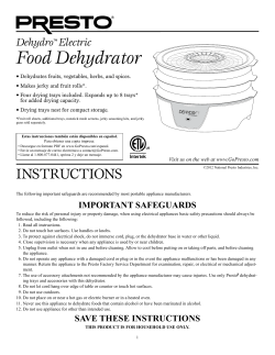 Food Dehydrator - Presto