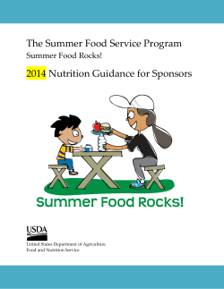 The Summer Food Service Program