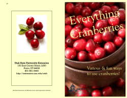 Everything Cranberries - Utah State University Extension