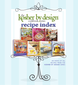 Kosher by Design Recipe Index