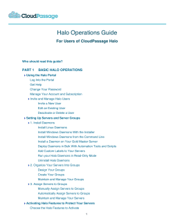 The Halo Operations Guide explains everything - CloudPassage