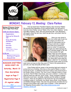 Knitters Knews January 2009 - Madison Knitters Guild