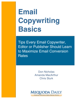 Email Copywriting Basics - Publishers Australia