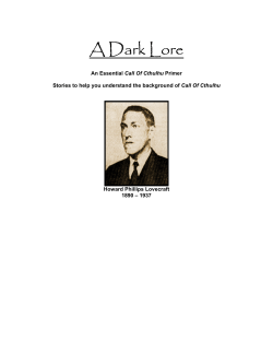 A Dark Lore: A Call Of Cthulhu Primer - Tikaboo