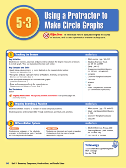 Lesson 5.3 Using a Protractor to Make Circle Graphs