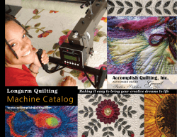 Longarm Quilting Machine Catalog - Circore Creative