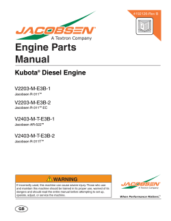 Engine Parts Manual - Jacobsen