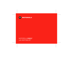 MOTOROLA CLIQ 2 with MOTOBLUR T-Mobile - Motorola Support
