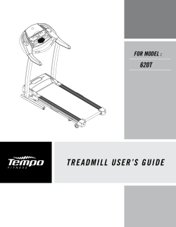 TREADMILL USERS GUIDE - Tempo Fitness