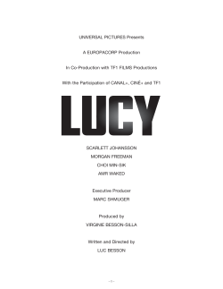 production notes - Lucy