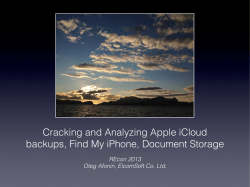 Cracking and Analyzing Apple iCloud backups, Find My - Elcomsoft