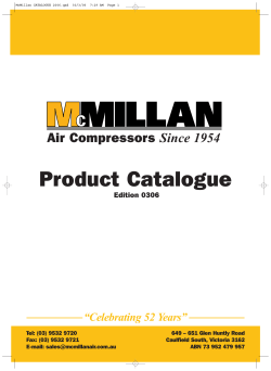 McMillan CATALOGUE 2006.qxd - McMillan Air Compressors