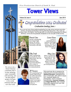 Tower Views June 2014 - First Presbyterian Church