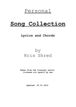 Songlyrics with Chords by Kris Shred