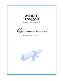 Fall Commencement - Middle Tennessee State University