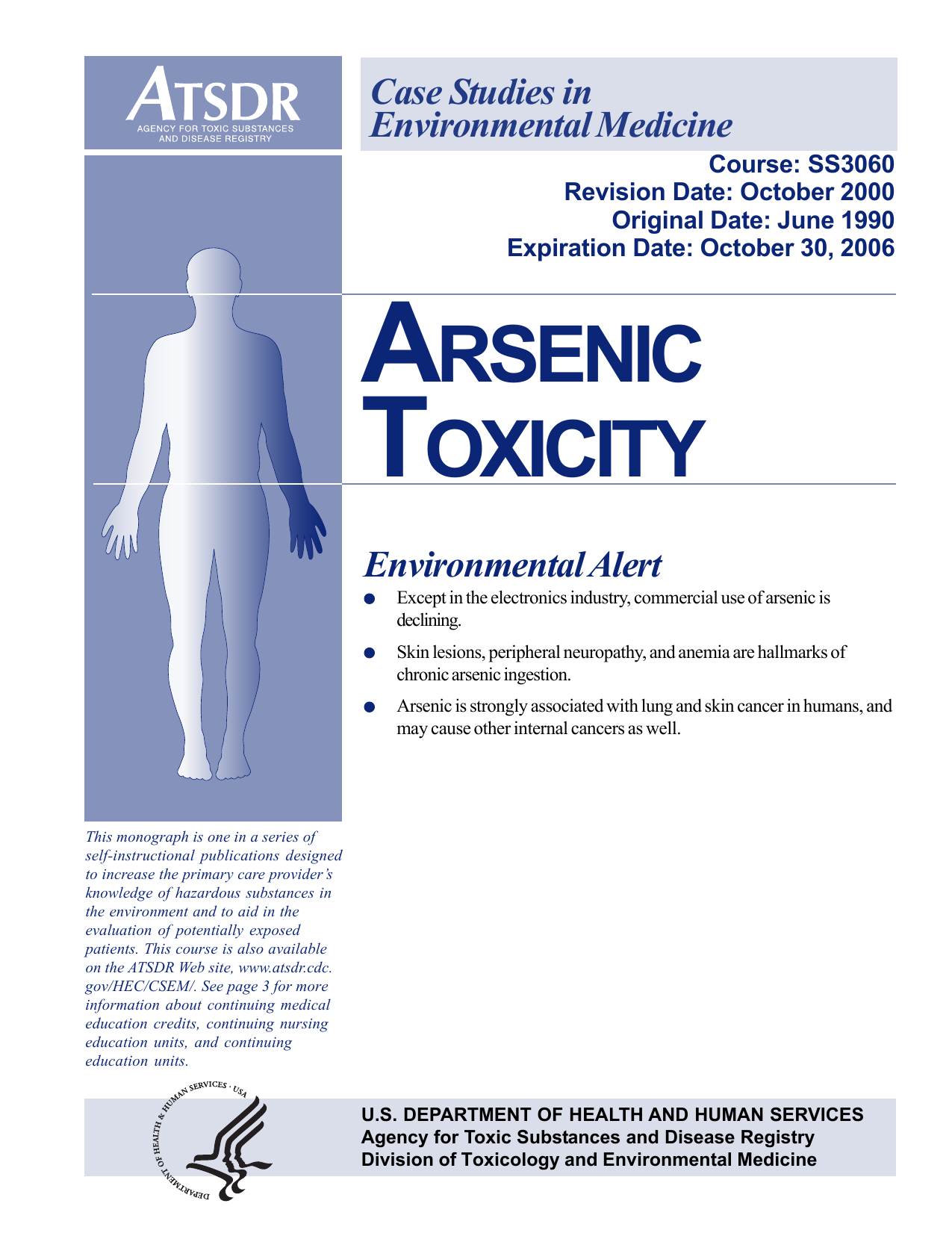 CSEM - Arsenic Toxicity - ATSDR - Centers For Disease Control And