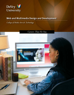Web Media Design Development Careers Guide - DeVry University