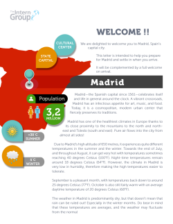 WELCOME !! Madrid - International Internships