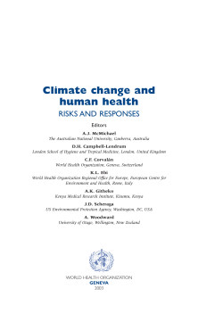Climate change and human health - World Health Organization