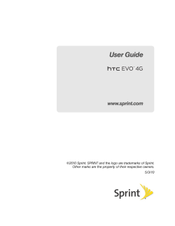 HTC EVO User Guide - Sprint Support