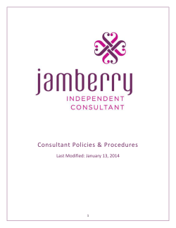 Consultant Policies Procedures - Jamberry
