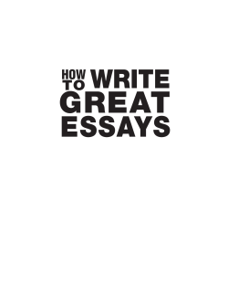 How to Write Great Essays - nclor