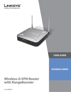 Cisco WRV200 Wireless-G VPN Router with RangeBooster