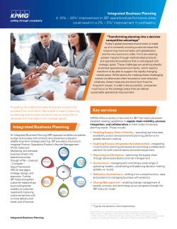 Integrated Business Planning - KPMG