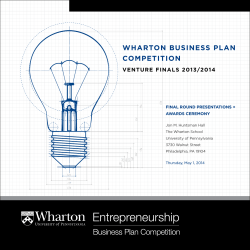 Wharton Business Plan Competition - University of Pennsylvania
