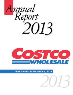 Costco FY 2013 Annual Report - Investor Relations Solutions
