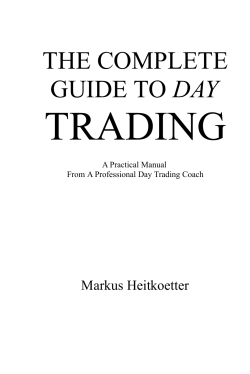 THE COMPLETE GUIDE TO DAY TRADING - Forex Factory