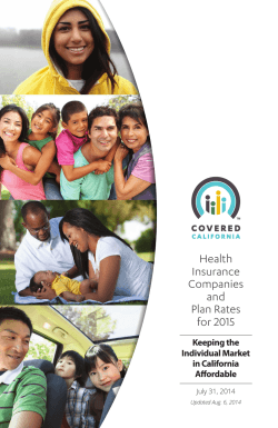 Health Insurance Companies and Plan Rates for 2015 - Covered