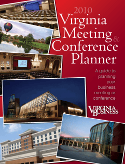 A guide to planning your business meeting or - Virginia Business