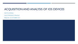 Acquisition and Analysis of iOS Devices - SANS