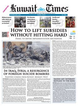How to lift subsidies without hitting hard - Kuwait Times