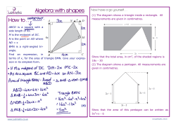 How to . . . Algebra with shapes - JustMaths