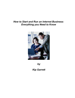 How to Start and Run an Internet Business - Free Biz Book