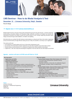 www.lmsintl.com LMS Seminar - How to do Modal Analysis  Test