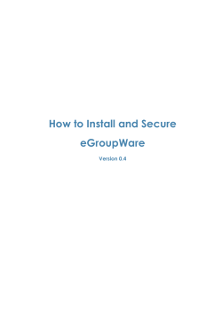 How to install and secure eGroupWare - Directory UMM