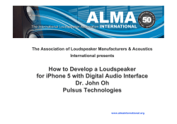 How to Develop a Loudspeaker for iPhone 5 with Digital Audio