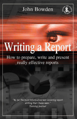 Writing a Report : How to Prepare, Write and Present - Class E4.9