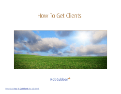 How To Get Clients - Rob Cubbon