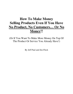 How To Make Money Selling Products Even If You Have No Product