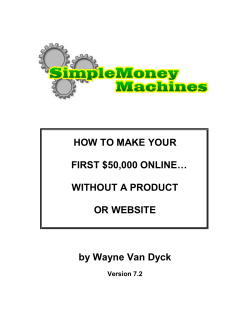 HOW TO MAKE YOUR FIRST $50,000 ONLINE… WITHOUT A