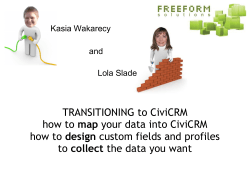 TRANSITIONING to CiviCRM how to map your data into CiviCRM