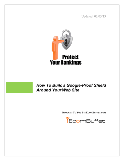 How To Build a Google-Proof Shield Around Your - EcomBuffet.com